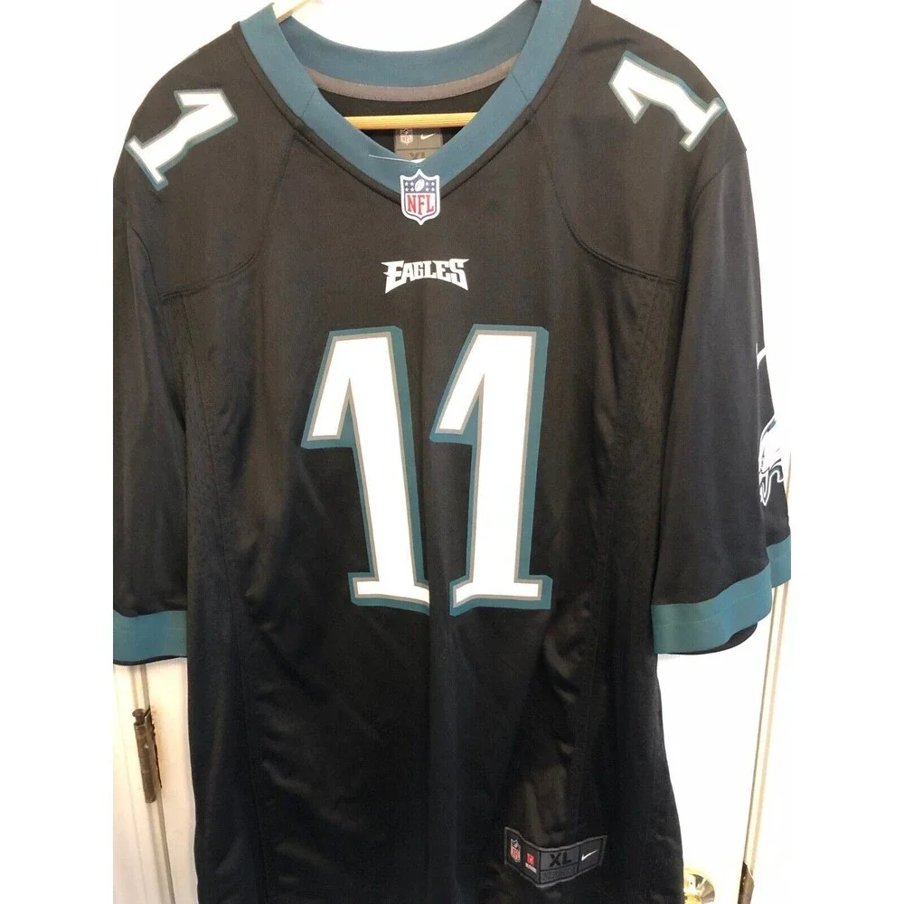 Nike on Field NFL Philadelphia Eagles Carson Wentz #11 Jersey Black/Green New XL